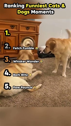 Ranking Funniest Cats & Dogs Moments 3 || #shorts #ranking #rankingshorts #bestmoments