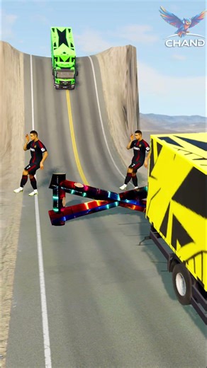 ‎ Heavy Truck vs Log Barrier Fail! 🚛 #truck #fail