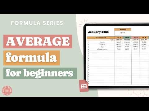 How to Use the AVERAGE Formula in Google Sheets (Beginner Friendly)