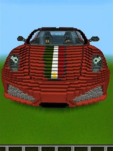 I Built the BIGGEST Ferrari in Minecraft! 🏎️🔥 #minecraft #ferrari #viral #trending #shorts #gaming