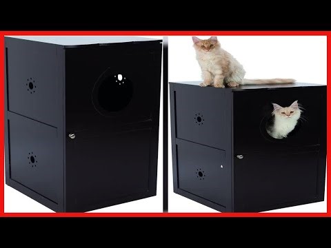 TRIXIE 2 Story Litter Box Enclosure and Cat Home, Furniture Style Pet Home