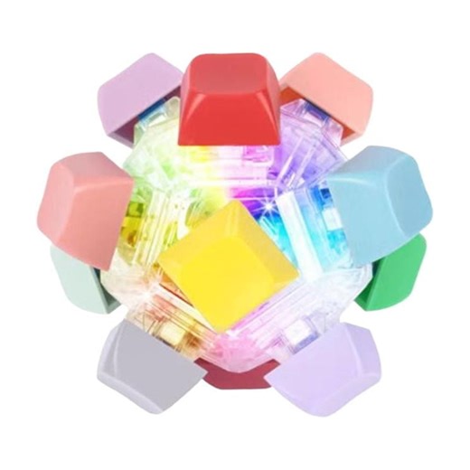 Keyboard Fidget Pad for Adults – LED Light Clicker, Stress Relief Sensory Gadget for Focus & Anxiety Reduction (Multicolor)