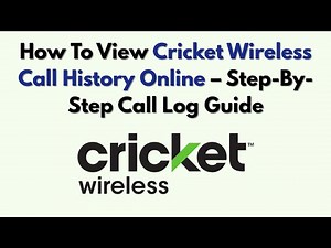 How To View Cricket Wireless Call History Online – Step-By-Step Call Log Guide