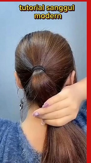1.5M views · 16K reactions | Sanggul modern simpel #hairdosimple #hairstyle #tutorialsanggul #sanggulmodern #ristawatimanik | Ristawati Manik | Facebook