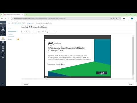 Module 4 Knowledge Check | AWS Cloud Security | AWS Academy | AWS cloud foundations| Amazon AWS