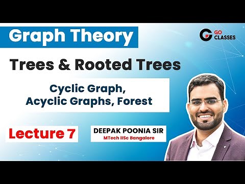 Graph Theory Lecture 7 - Trees & Rooted Trees | Cyclic Graph, Acyclic Graphs, Forest | Deepak Poonia
