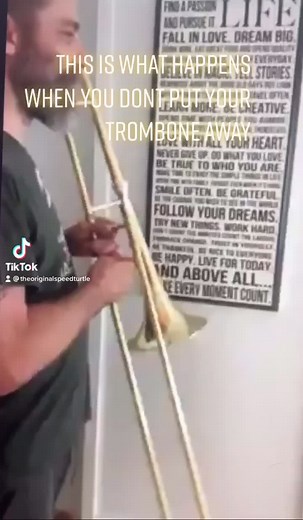 Good morning, my son. #dadproblems #trombone #reveille #fyp #howtodad @pyromaniaz @comicallylargeeggs