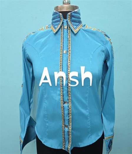 Blue Custom Western Show Shirt #showmanship - Etsy
