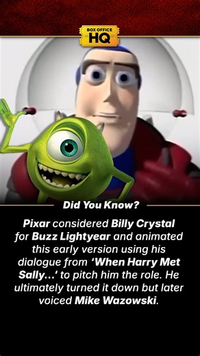 Billy Crystal almost voiced Buzz Lightyear!