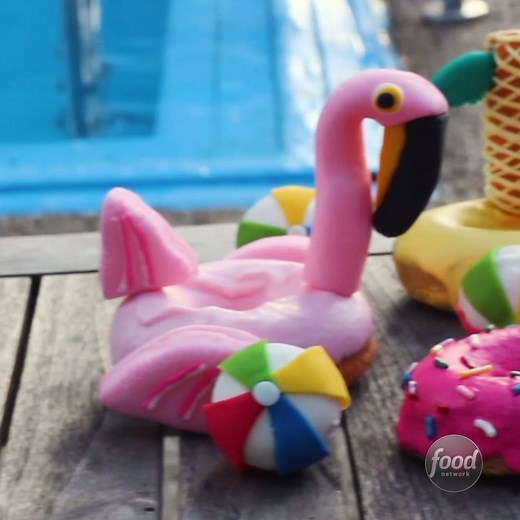 These Pool Float Doughnuts are ADORABLE! (great job, Crème Macarons 👏) | Food Network
