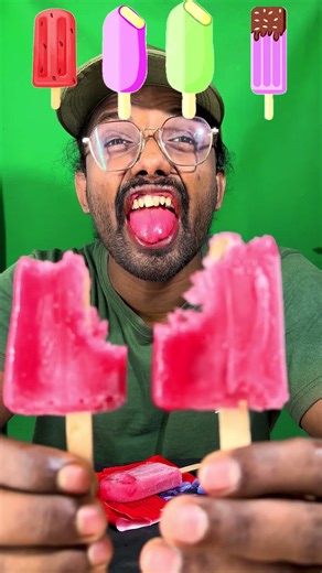 Ben and Jerry’s strawberry strawberries ice cream lollipop mukbang asmr