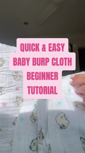 Super quick baby shower idea: burp cloths! #sewingtutorial #babyshowergift #beginnersewing #handmadegift #sewing