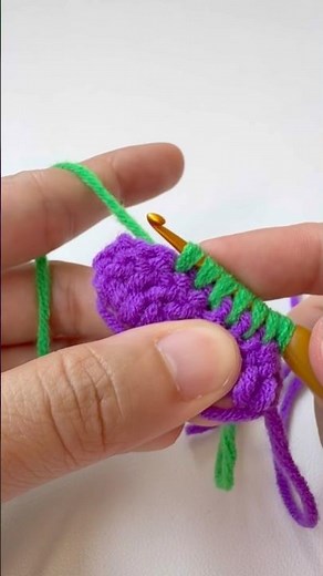 Crocheting a tiny fruit 🍇 so satisfying | crochet tutorial #crochet