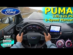 2021 Ford Puma 1.0 EcoBoost Hybrid ST-Line 6-Speed Manual 125 PS TOP SPEED AUTOBAHN DRIVE POV