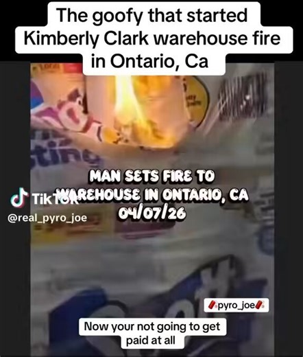 Welp guess who was 1) stupid enough to commit arson 2) stupid enough to film the whole thing Video from the start of yesterdays warehouse fire in Ontario