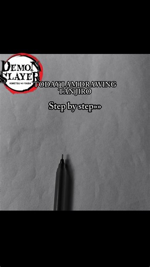 Drawing Tanjiro step by step 🔥🔥