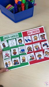 Just made a new small Green & Red Choice board to use with individual students and small group time 😊 Each card is attached with Velcro dots so I can remove and switch the out easily! Shhh... I attached extra cards to the back so I can have other cards at my fingertips when I need them . https://www.teacherspayteachers.com/Store/Pocket-Of-Preschool/Category/-Math-and-Literacy-Centers-199825 | Pocket of Preschool