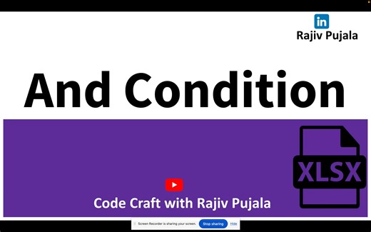 5 AND Condition in Excel using Macros VBA