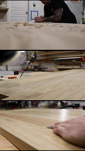 If you want to see my process for sanding and flattening my table tops after glue up. Check the link to my latest YouTube video in the comments 🤘🏼 | Gerber Design Co