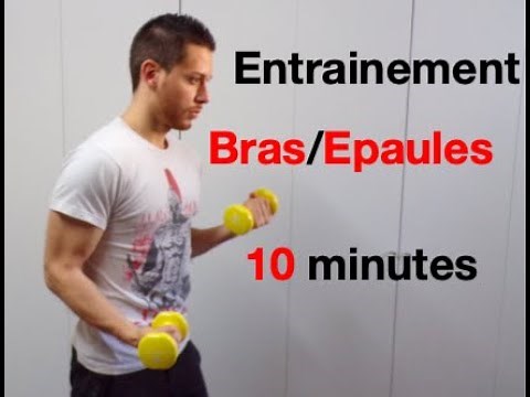 Entrainement bras/épaules 10 minutes - Haltères - Renforcement musculaire