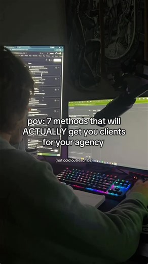 Brent Vaughan on Instagram: "You don’t need to cold call, cold DM, or send another cold email to grow your agency. There are smarter ways to get clients that don’t drain your soul or waste your time. Here are 7 methods that actually work: **1.** Partner with complementary service providers. Find businesses that serve your ideal clients but don’t compete with you. They already have the trust built. You split referral fees and their clients become yours. **2.** Create free tools or calculators tha