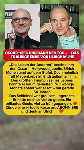 OSCAR-SIEG UND DANN DER TOD… † DAS TRAURIGE ENDE VON ULRICH MÜHE