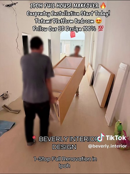 Ipoh Full Renovation: Carpentry Installation Begins
