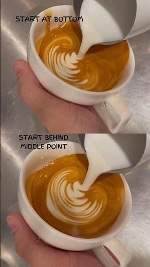 Latte Art Common Mistake: Starting Point #shorts #latteart #tutorial
