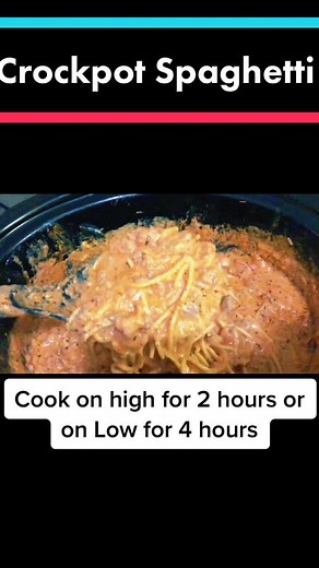Crockpot Spaghetti #crockpot #crockpotspaghetti #crockpotmeals #easycrockpotrecipe #easyrecipe #spaghetti #crockpotdinner