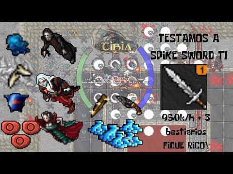 Tibia - Spike Sword t1 Testamos nos Vampires Edron, será que vale a pena? - hunt solo mage