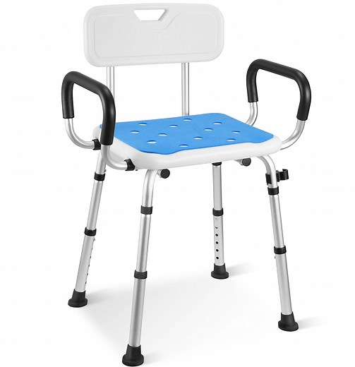 Naipo Bath Chair with Arms, Medical Shower Seat, Bariatric Bath Stool Safety Shower Bench with Reinforced Crossing Bar for Elderly, Adults, Disabled - Walmart.com