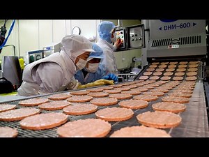 Amazing mass production! Hamburger making process / Korean street food