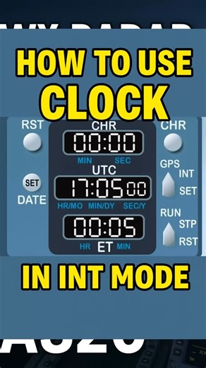 FAP aviation | The A320 clock has two modes: GPS (or external) mode and INT (internal) mode. 🔹 Internal (INT) Mode – How it works: • In INT mode, the... | Instagram