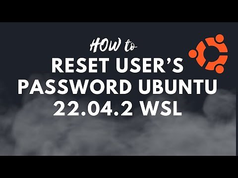 Reset user's password Ubuntu22.04.2 WSL 2 | Windows Subsystem for Linux