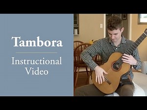 Lesson: Tambora for Classical Guitar