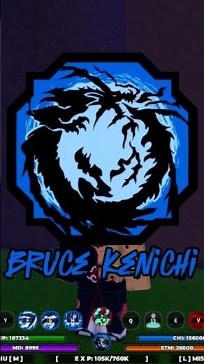 SHOWCASE OF THE GENKAI BRUCE KENICHI! #naruto #roblox #yujirohanma #shindo #shindolife #shorts