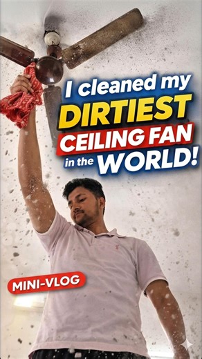 I cleaned my dirtiest ceiling fan in the world #minivlog #ytshorts #trending