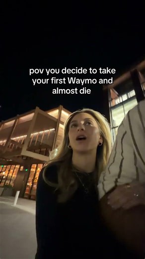 Almost died in this Waymo #couplecomedy #coupleshorts #waymo