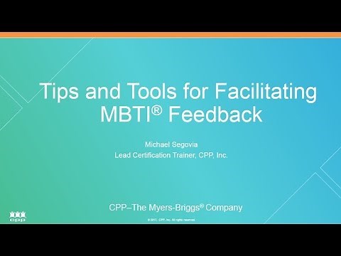 Tips and Tools for Facilitating MBTI® Feedback Webinar