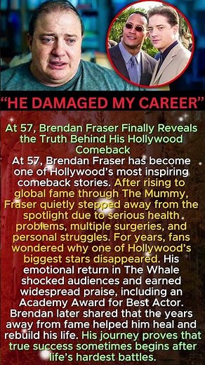 At 57, Brendan Fraser Finally Reveals the Truth Behind His Hollywood Comeback