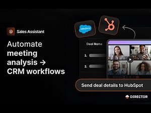 Sales Assistant Agent Demo | AI-Powered CRM Automation with Director