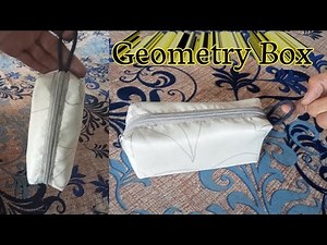 Fabric Geometry Box Making💝|| PENCIL POUCH Easy Tutorial #StylishWorld