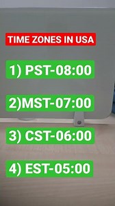 TIME ZONE MAP OF USA |PST,MST,CST,EST|TIME ZONES|Raghu D