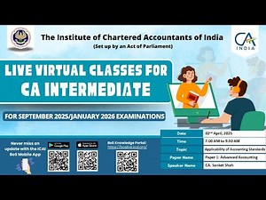 Intermediate Paper 1:AA | Topic: Applicability of Accounting Standards | Session 1 | 02 Apr, 2025