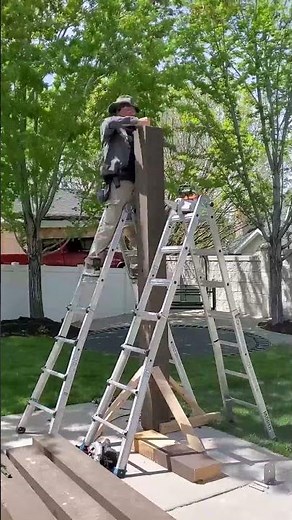 Installing a Pergola? Watch How I Cut into the Posts to Secure the Beam!