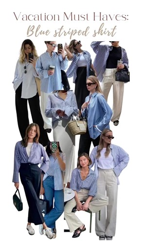 7 Stylish Outfits with a Striped Blue Shirt
