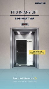 45 reactions · 4 comments | Made to Move. Built to Cool. ❄️ The Hitachi SideSmart VRF is engineered for versatility — its ultra-slim, modular design fits in any standard elevator, no special lift required. Whether you’re working with a service lift, freight lift, or residential elevator, installation is a breeze. #HitachiAC #HitachiPhilippines #FeelTheDifference | Hitachi Cooling & Heating Philippines | Facebook