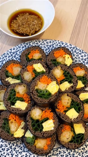 Hubbybap | What I cook for my husband 🍚 on Instagram: "I’ve seen some comments on my spring roll-inspired veggie beef kimbap saying, “that’s not kimbap because there’s no rice.” And yes, traditionally, and literally, kimbap means rice plus seaweed. But growing up in Korea, I know that the spirit of kimbap is about wrapping delicious things into a bite-sized roll, and its meaning has evolved over time. That’s exactly what I love experimenting with, showing there’s room for creativity in the kitc