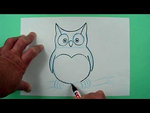 Kleine Eule ganz einfach gezeichnet. Zeichnen für Kinder.