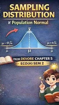 Sample Mean Distribution | Eco(H) Sem 2 SME | DEVORE CH5 #cuetpgeconomics #baeconomics #arthapoint